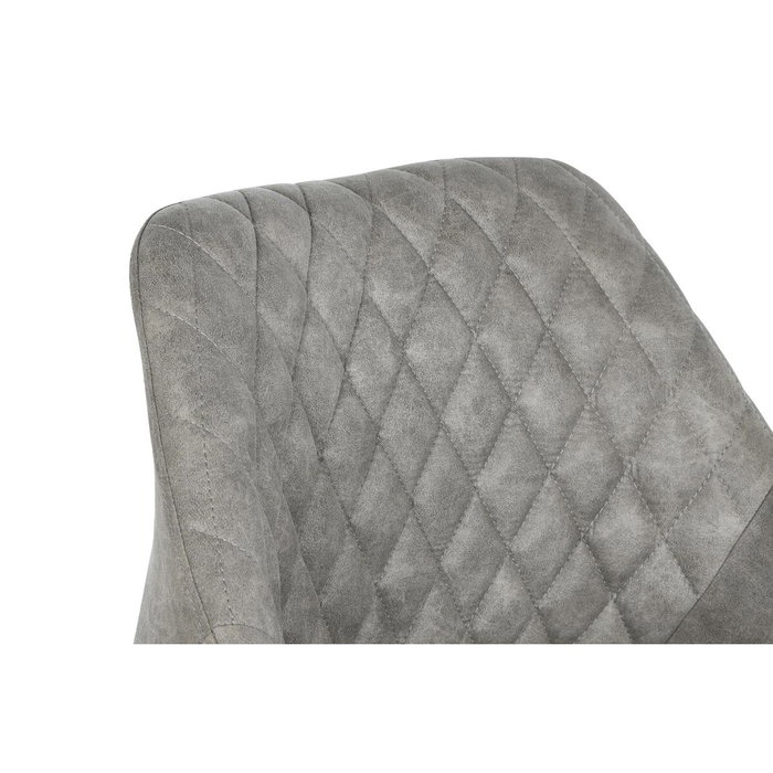 DKD Home Decor Silla de Microfibra y Metal Gris DKD Home Decor Silla de Microfibra y Metal Gris