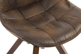 DKD Home Decor Silla Scandi Marron Natural 55 x 85 x 47 cm (2 Unidades)