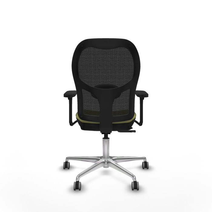 PIQUERAS Y CRESPO Silla de oficina Jorquera con mecanismo Sincro/Traslack Verde oliva y Negro
