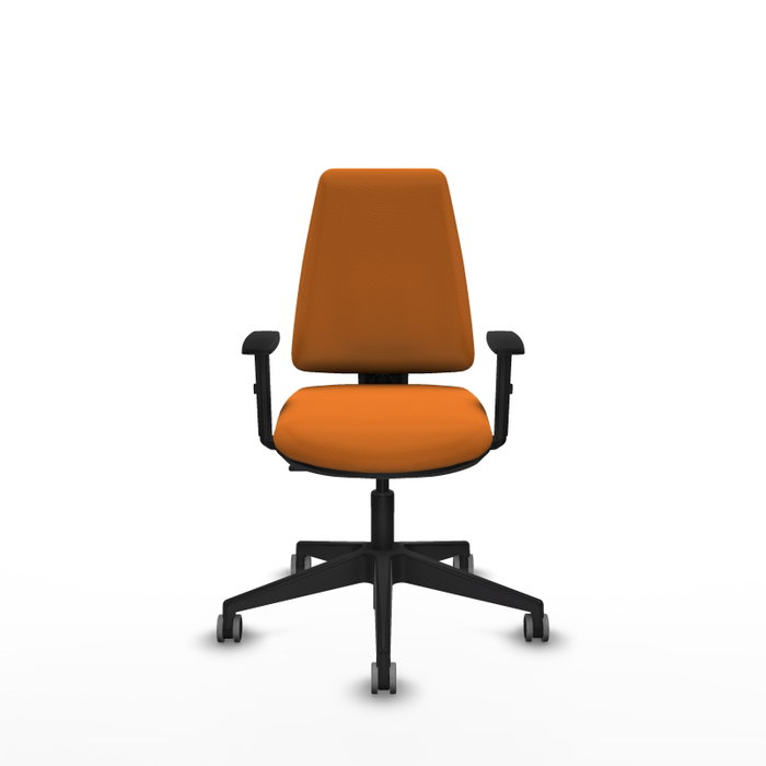 PIQUERAS Y CRESPO Silla de oficina Elche Naranja con Similpiel