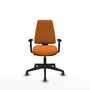 PIQUERAS Y CRESPO Silla de oficina Elche Naranja con Similpiel