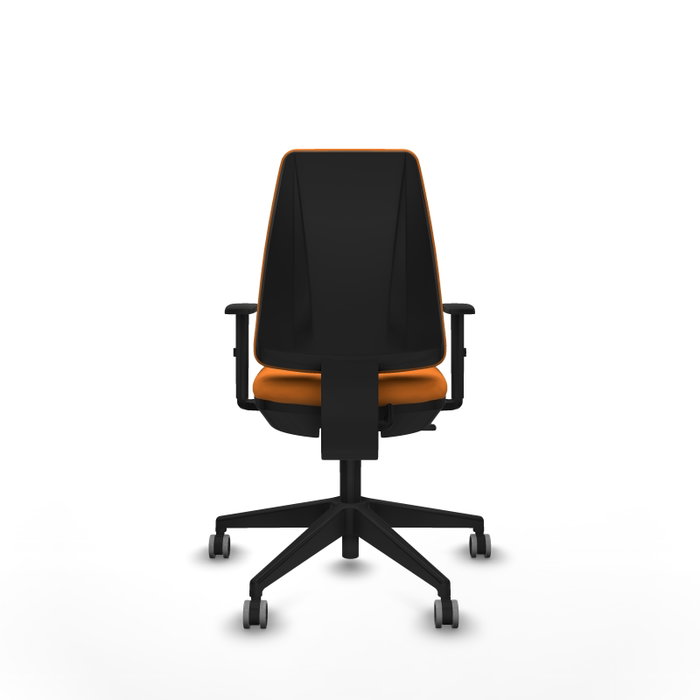 PIQUERAS Y CRESPO Silla de oficina Elche Naranja con Similpiel