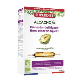 Superdiet Alcachofit BIO Alcachofa 20 viales de 10 ml Complemento Alimenticio para el Hígado y Drenaje