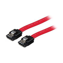 StarTech Cable SATA con Cierre de Seguridad de 18 Pulgadas, 0.457 m, SATA III, 7-pin, Macho/Macho, Rojo