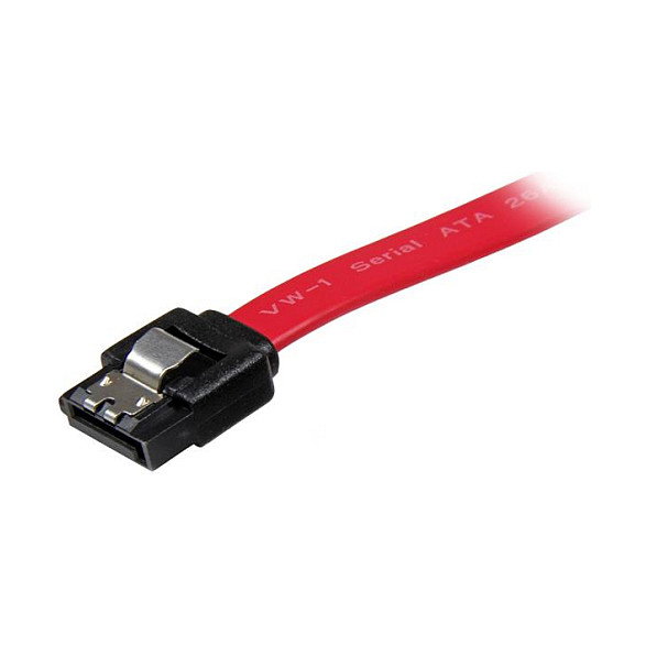 StarTech Cable SATA con Cierre de Seguridad de 18 Pulgadas, 0.457 m, SATA III, 7-pin, Macho/Macho, Rojo