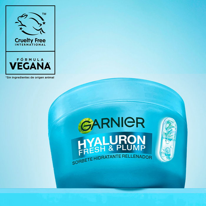 Garnier HYALURON FRESH & PLUMP Sorbete Hidratante y Rellenador 85 ml - Crema Facial con Ácido Hialurónico, Hidratación 48h