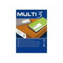 Multi-3 Etiquetas Adhesivas Blancas 105x48 mm A4 para Inkjet/Láser