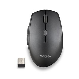 NGS Bee Black Ratón Inalámbrico Ergonómico Negro