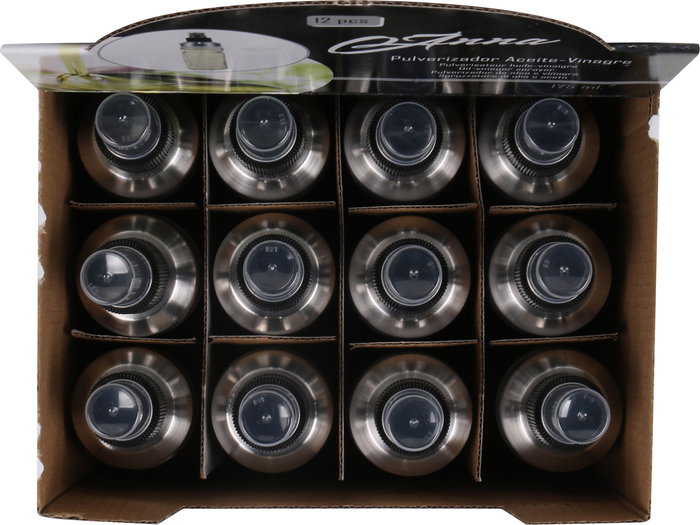 Anna Aceitera-Vinagrera Spray 175 ml con Medidas 4.6x4.6x19.5 cm (12 Unidades)