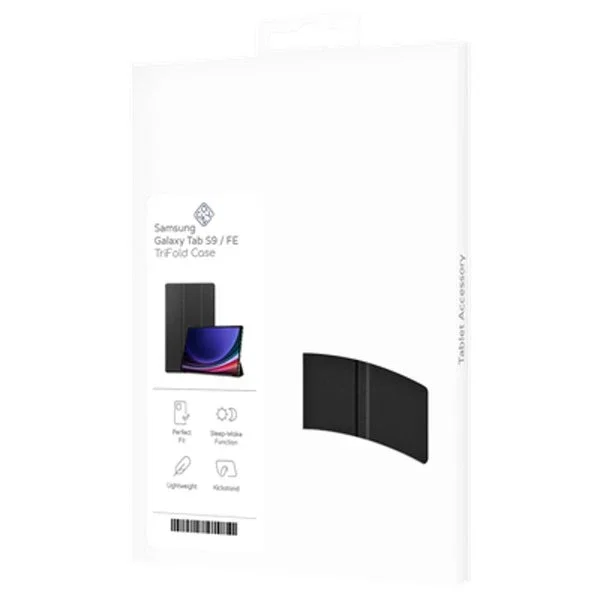 Just In Case Funda Smart Tri-Fold para Samsung Galaxy Tab S9/S9 FE, Negro