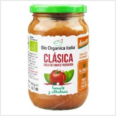 Bio Organica Italia Salsa De Tomate Clasica 325Ml Elaborada Con Tomates Ecológicos Y Albahaca Fresca