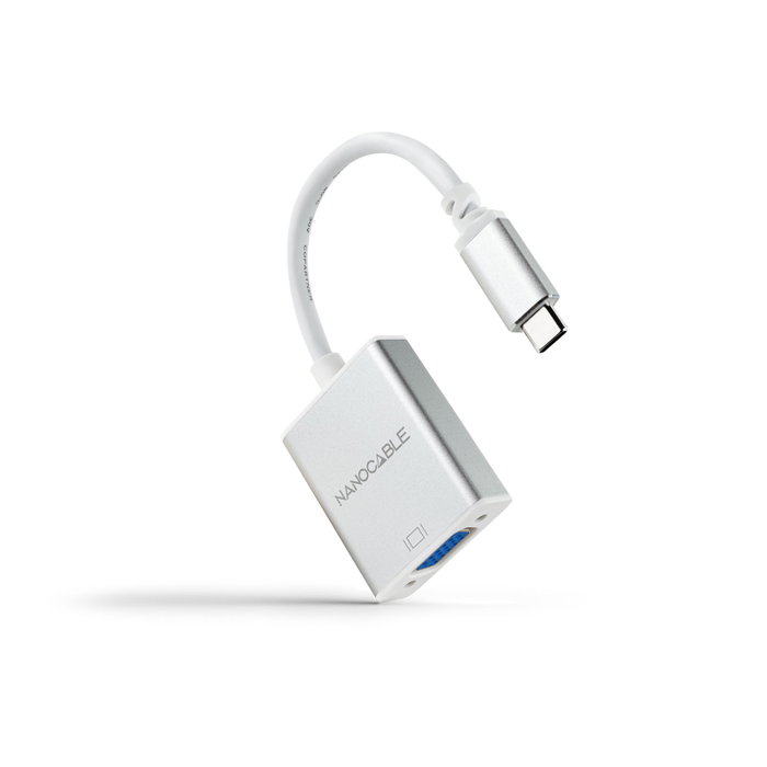 Nanocable Conversor USB-C a VGA Aluminio 10 cm