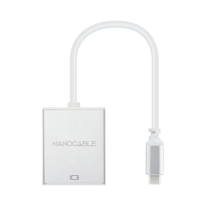 Nanocable Conversor USB-C a VGA 10.16.4101 Plata Nanocable Conversor USB-C a VGA 10.16.4101 Plata