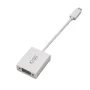 Nanocable Conversor USB-C a VGA, USB-C Macho a VGA Hembra, Aluminio, 10 cm, Gris