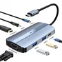 Leotec Docking Station 7 en 1 LEDS04 USB-C Gris
