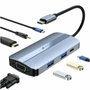 Leotec Docking Station 7 en 1 LEDS04 Azul