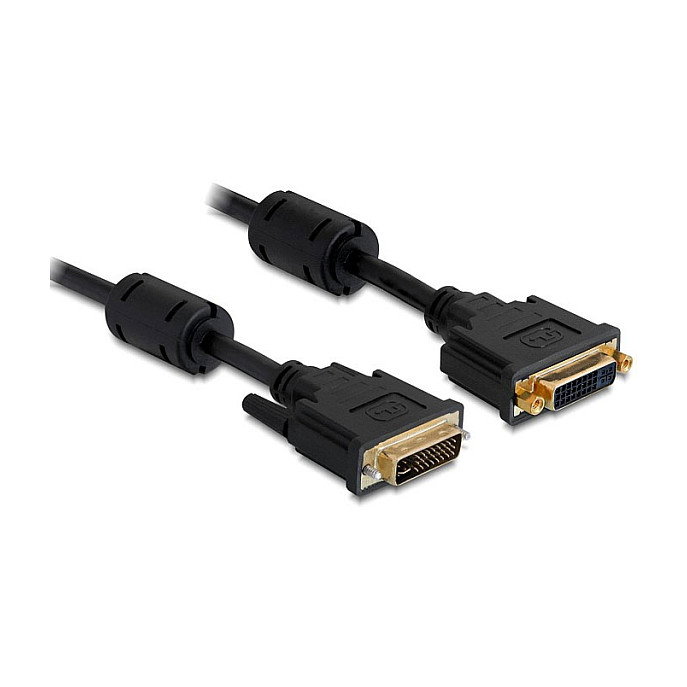 DeLOCK Cable de extensión DVI-I de 3 m, Negro DeLOCK Cable de extensión DVI-I de 3 m, Negro