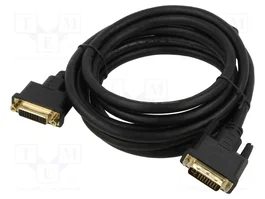DeLOCK Cable de extensión DVI-I 24+5 Macho a Hembra 3 m negro