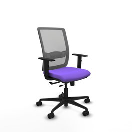 PIQUERAS Y CRESPO Silla de oficina Haches con mecanismo Sincro/Traslack Lila y Gris