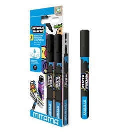 Rotulador Acrilico Mitama 2.5Mm Negro Pack De 2