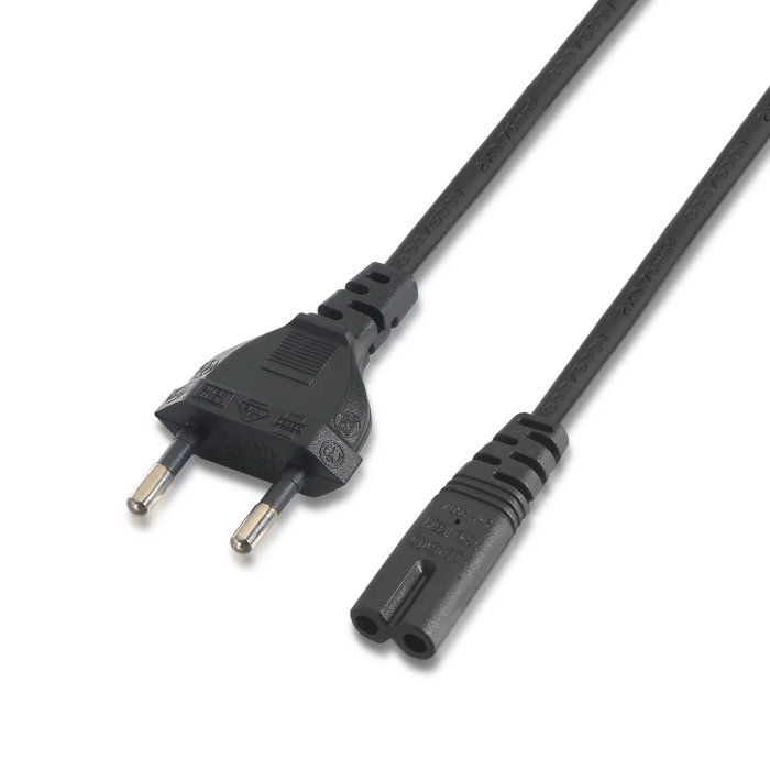 Aisens Cable de Alimentación Forma 8 CEE 7/16 a C7, 1,5m, Negro Aisens Cable de Alimentación Forma 8 CEE 7/16 a C7, 1,5m, Negro