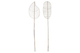 DKD Home Decor Decoración de Bambú Hoja 33x1,5x200 cm Surtido de 2