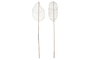 DKD Home Decor Decoración de Bambú Hoja 33x1,5x200 cm Surtido de 2