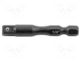 GEDORE Adaptador de taladro con conector cuadrado de 1/4 pulgada y hexagonal de 1/4 pulgada, 50 mm