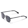 Hawkers SIXGON #black Gafas de Sol Redondas de Acero Inoxidable para Adultos con Filtro UV400 Color Negro