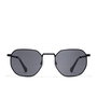 Hawkers SIXGON #black Gafas de Sol Redondas de Acero Inoxidable para Adultos con Filtro UV400 Color Negro