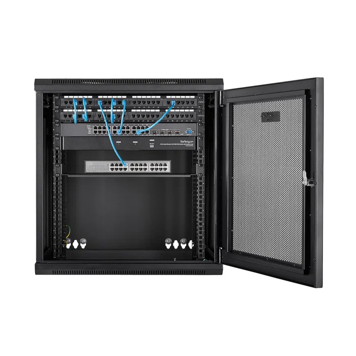 Startech Armario Rack 12U Abisagrado Negro Startech Armario Rack 12U Abisagrado Negro