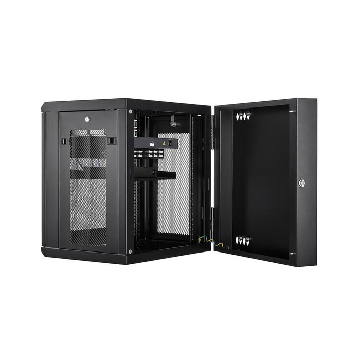 Startechcom Armario Rack de Pared 19 Pulgadas 12U 4 Columnas con Estante 1U RK12WALHM Startechcom Armario Rack de Pared 19 Pulgadas 12U 4 Columnas con Estante 1U RK12WALHM