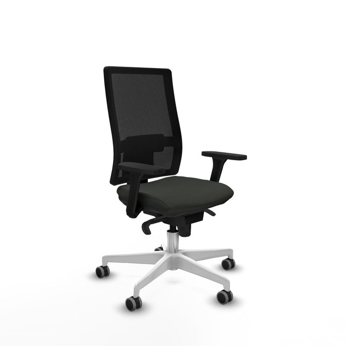 PIQUERAS Y CRESPO Silla de oficina Horna con mecanismo Sincro, Tela Negra PIQUERAS Y CRESPO Silla de oficina Horna con mecanismo Sincro, Tela Negra