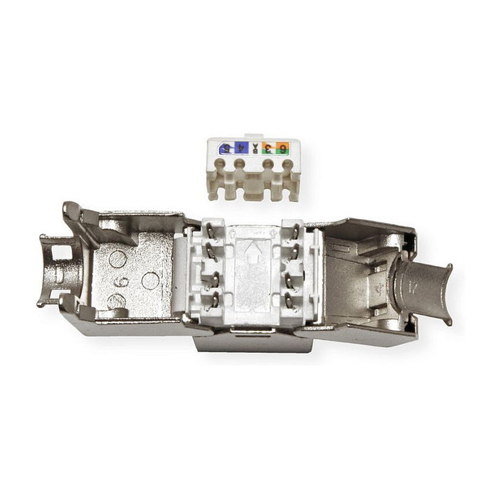 VALUE Conector Keystone RJ-45 Kat.6A Class EA blindado SuperSLIM sin herramientas VALUE Conector Keystone RJ-45 Kat.6A Class EA blindado SuperSLIM sin herramientas