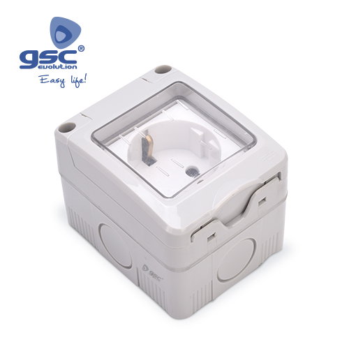 GSC Evolution Base enchufe sucko 16A IP55 Blanco