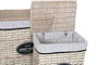 DKD Home Decor Set de 5 Cestas para la Ropa de Mimbre y Tela, Natural