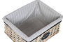 DKD Home Decor Set de 5 Cestas para la Ropa de Mimbre y Tela, Natural