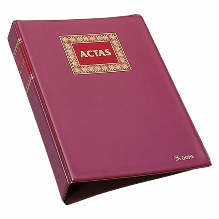 Dohe Libro de Actas A4 con 100 Hojas Recambiables, Burdeos Dohe Libro de Actas A4 con 100 Hojas Recambiables, Burdeos