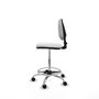 PIQUERAS Y CRESPO Taburete Isso CP bali blanco sin brazos base cromada ruedas nailon 50mm
