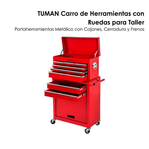 Tuman Carro de Taller Portaherramientas con Ruedas