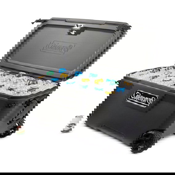 Coleman 2213849 Convoy Hielera Rígida con Ruedas 100qt, 97 Litros, Color Gris, Autonomía 120 Horas