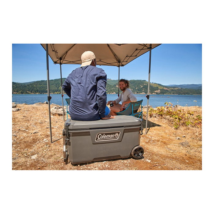 Coleman 2213849 Convoy Hielera Rígida con Ruedas 100qt, 97 Litros, Color Gris, Autonomía 120 Horas