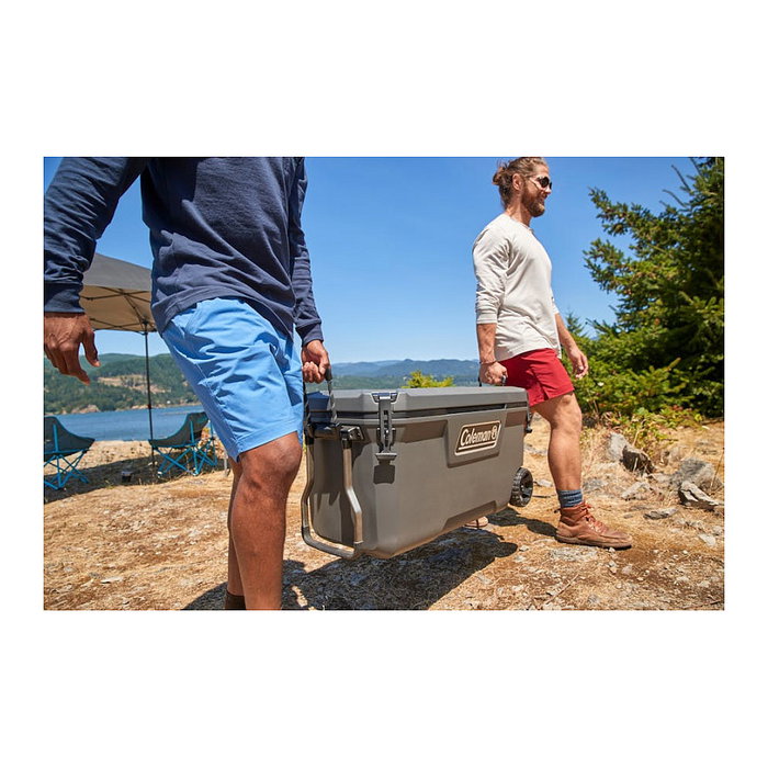 Coleman 2213849 Convoy Hielera Rígida con Ruedas 100qt, 97 Litros, Color Gris, Autonomía 120 Horas