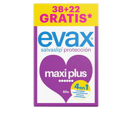 Evax SALVA-SLIP maxiplus Protegeslips para Mujer, 60 Unidades