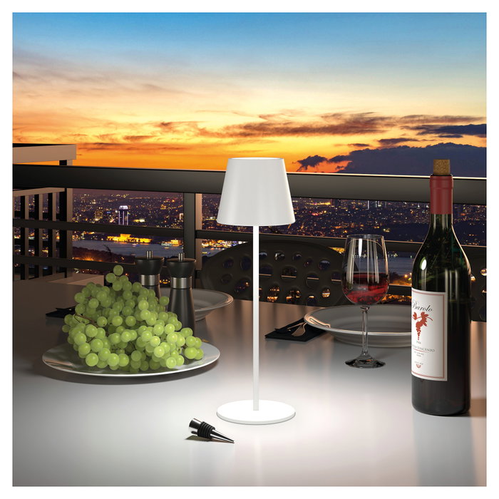 Realpower LED TableLight 360 Lámpara de mesa regulable con batería, blanco