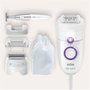 Braun Silk-épil 5 5-825 Power Epilador Eléctrico con 28 Pinzas MicroGrip, Blanco y Púrpura