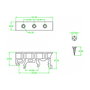 DeLOCK 65961 Kit de montaje para riel DIN, 4 unidades