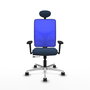 PIQUERAS Y CRESPO Silla de oficina Motilla Azul con mecanismo Sincro/Traslack