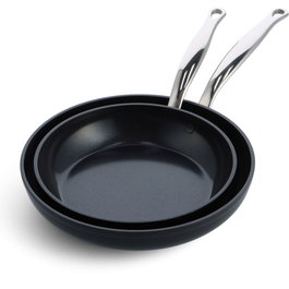 GreenPan Barcelona Pro Juego de 2 Sartenes 24+28cm Negro