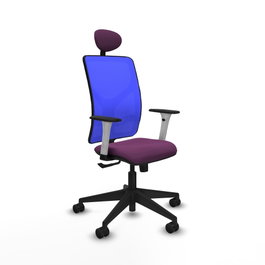 PIQUERAS Y CRESPO Silla de oficina Motilla con mecanismo Sincro, Morado y Azul